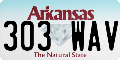AR license plate 303WAV
