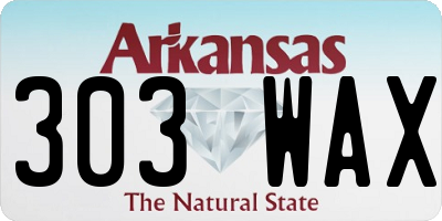 AR license plate 303WAX