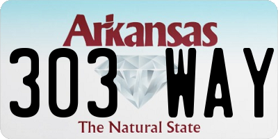 AR license plate 303WAY
