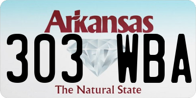 AR license plate 303WBA