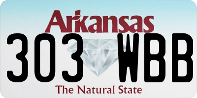 AR license plate 303WBB