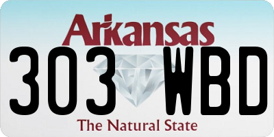 AR license plate 303WBD