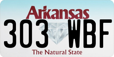 AR license plate 303WBF