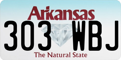 AR license plate 303WBJ