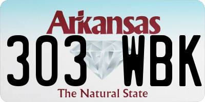 AR license plate 303WBK