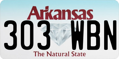 AR license plate 303WBN