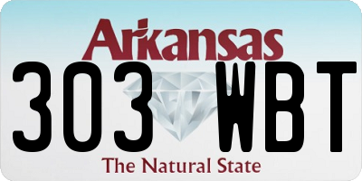 AR license plate 303WBT