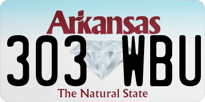AR license plate 303WBU