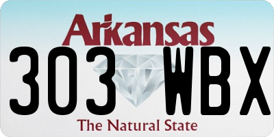 AR license plate 303WBX