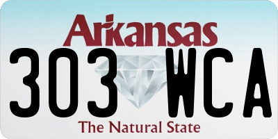 AR license plate 303WCA