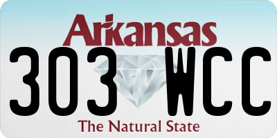AR license plate 303WCC