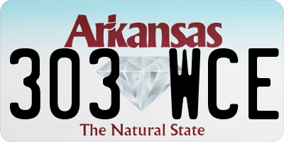 AR license plate 303WCE