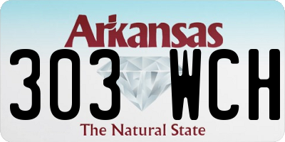 AR license plate 303WCH