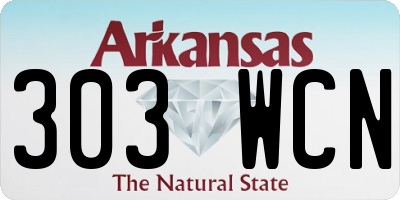 AR license plate 303WCN