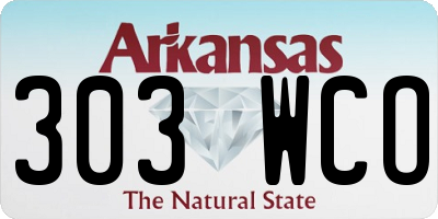 AR license plate 303WCO