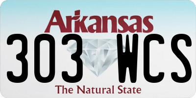 AR license plate 303WCS