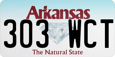 AR license plate 303WCT