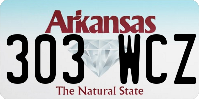 AR license plate 303WCZ