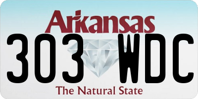 AR license plate 303WDC
