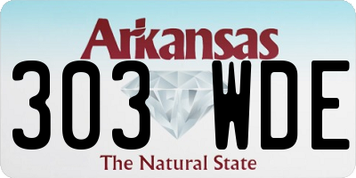 AR license plate 303WDE