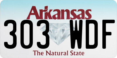 AR license plate 303WDF
