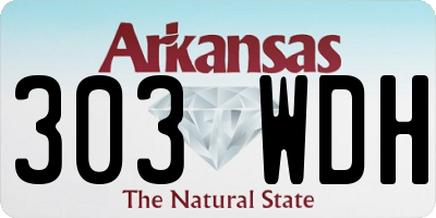 AR license plate 303WDH