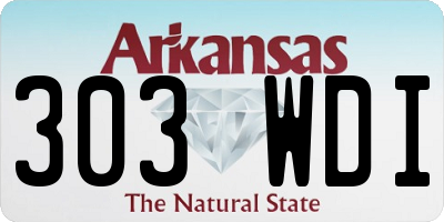 AR license plate 303WDI