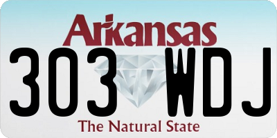 AR license plate 303WDJ