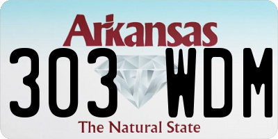 AR license plate 303WDM