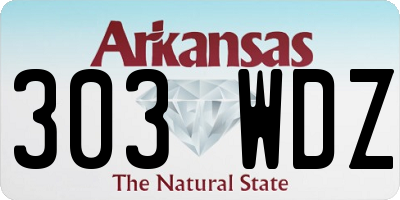 AR license plate 303WDZ