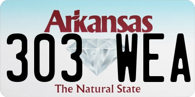 AR license plate 303WEA