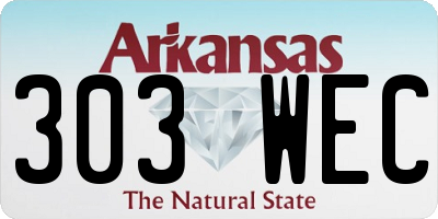 AR license plate 303WEC