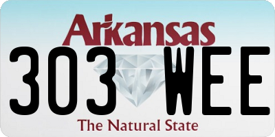 AR license plate 303WEE