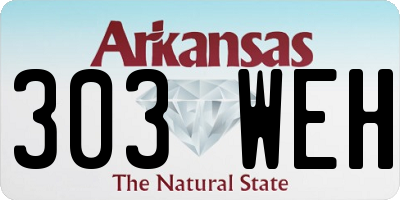 AR license plate 303WEH