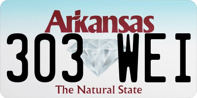 AR license plate 303WEI