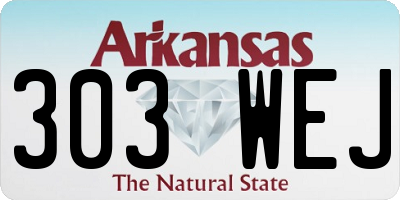AR license plate 303WEJ
