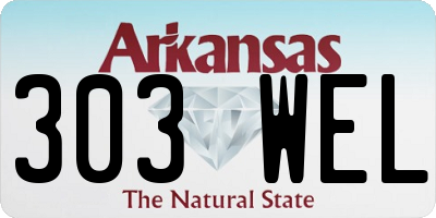 AR license plate 303WEL