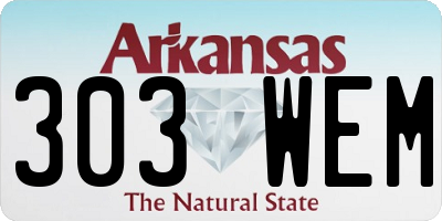 AR license plate 303WEM