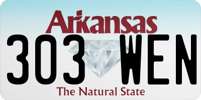 AR license plate 303WEN