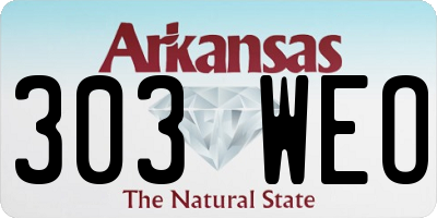 AR license plate 303WEO