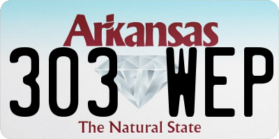 AR license plate 303WEP