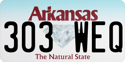 AR license plate 303WEQ