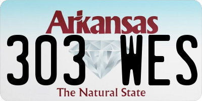 AR license plate 303WES