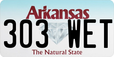 AR license plate 303WET