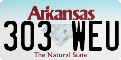 AR license plate 303WEU