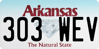 AR license plate 303WEV