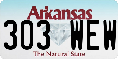 AR license plate 303WEW