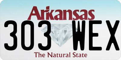 AR license plate 303WEX
