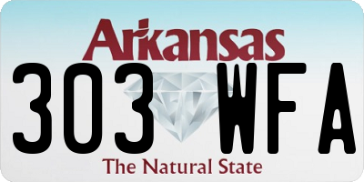 AR license plate 303WFA