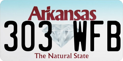 AR license plate 303WFB